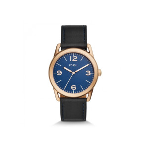 Horlogeband Fossil BQ2306 Leder Zwart 22mm